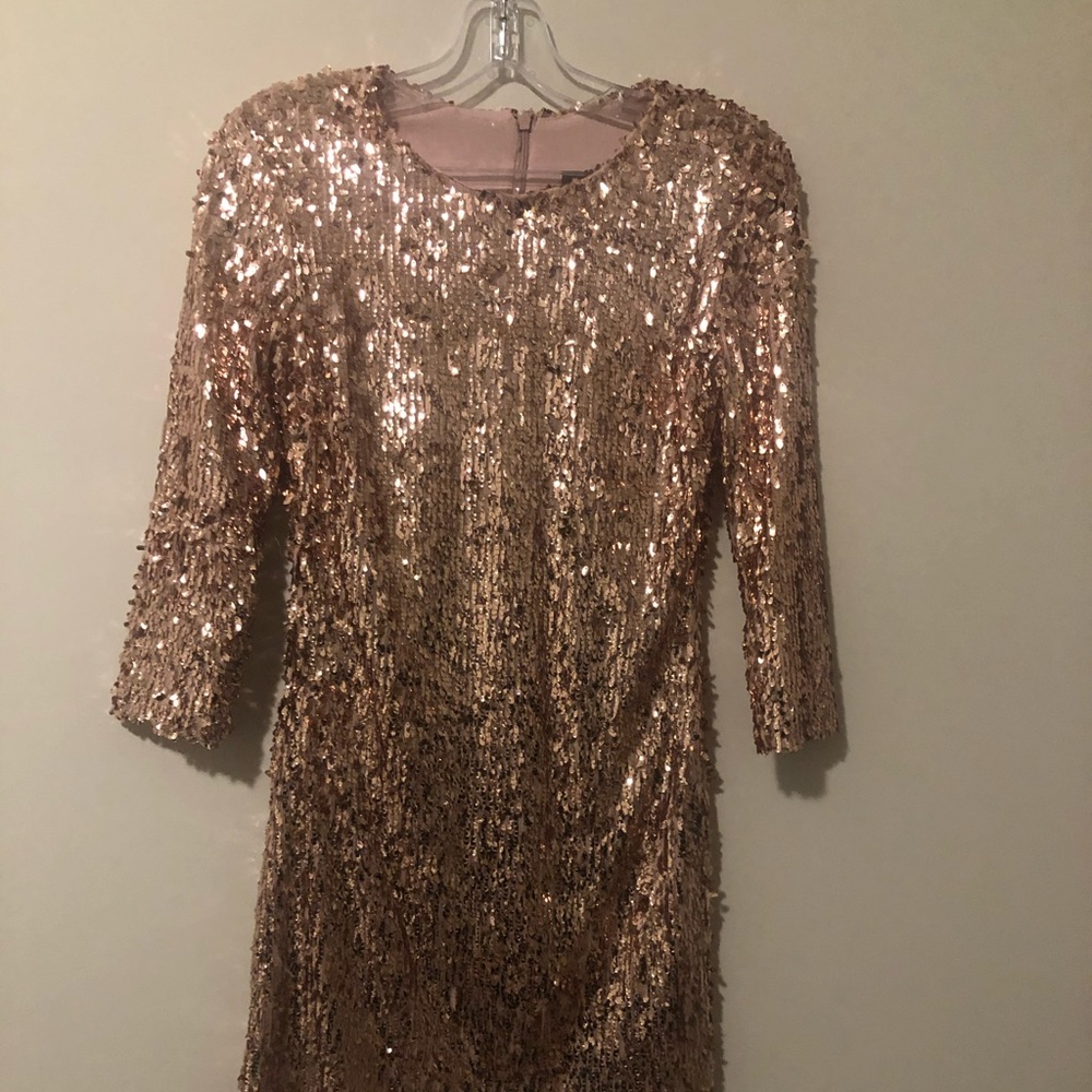 Hot Mami Styles Rose Gold Sequin Dress, size S